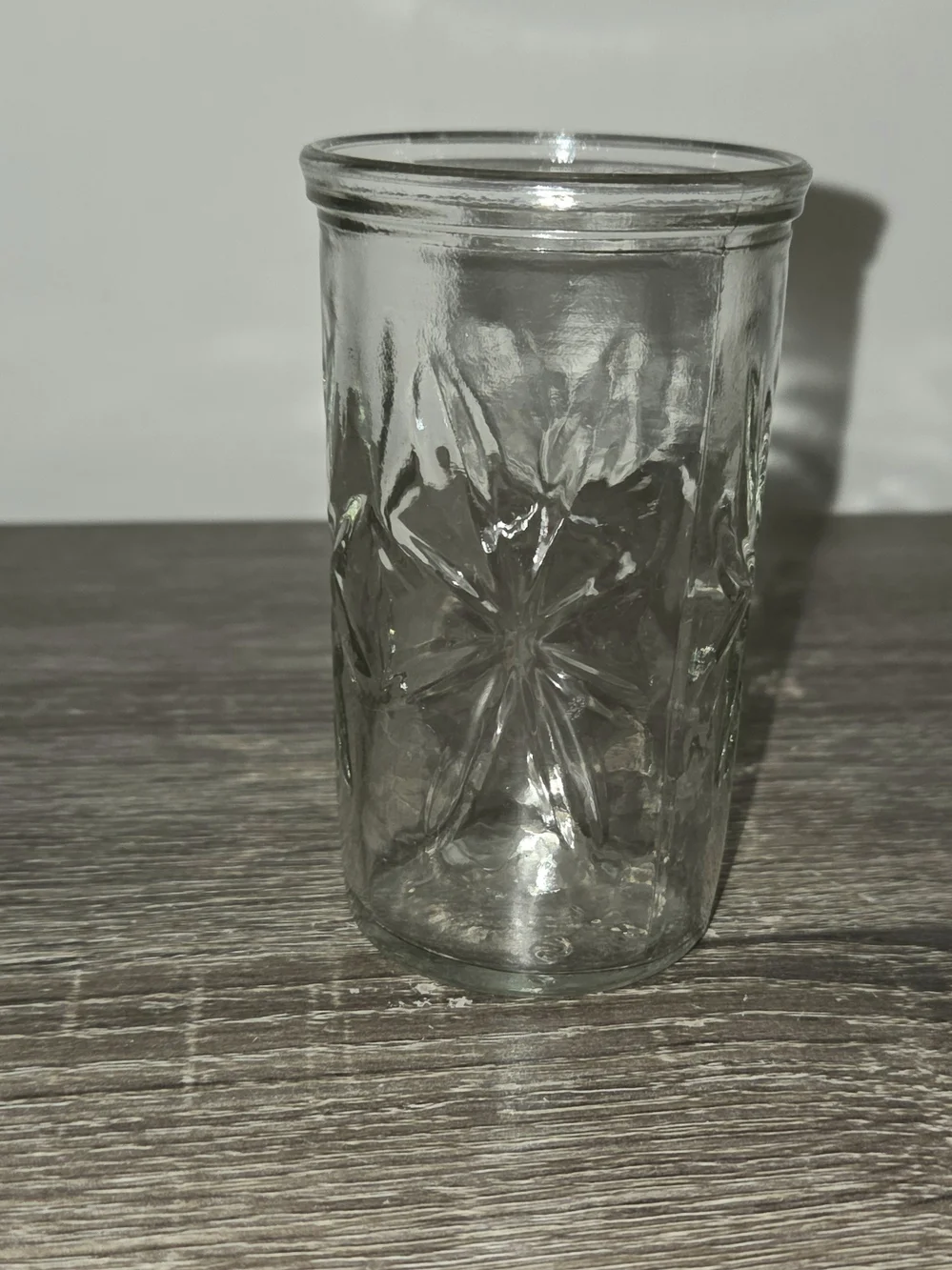 Anchor Hocking Vintage Star Atomic Starburst Glass Jelly Jar Juice Glass
